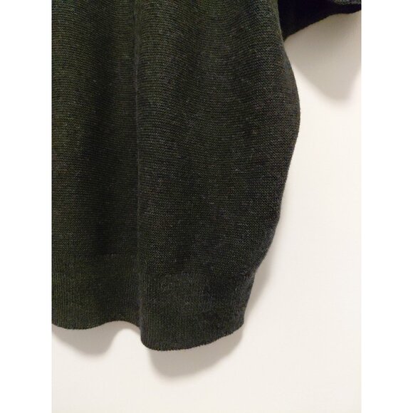 Quince Womens Knit Short Sleeve Organic Cotton Cashmere Blend Top Charcoal Grey - Picture 4 of 9